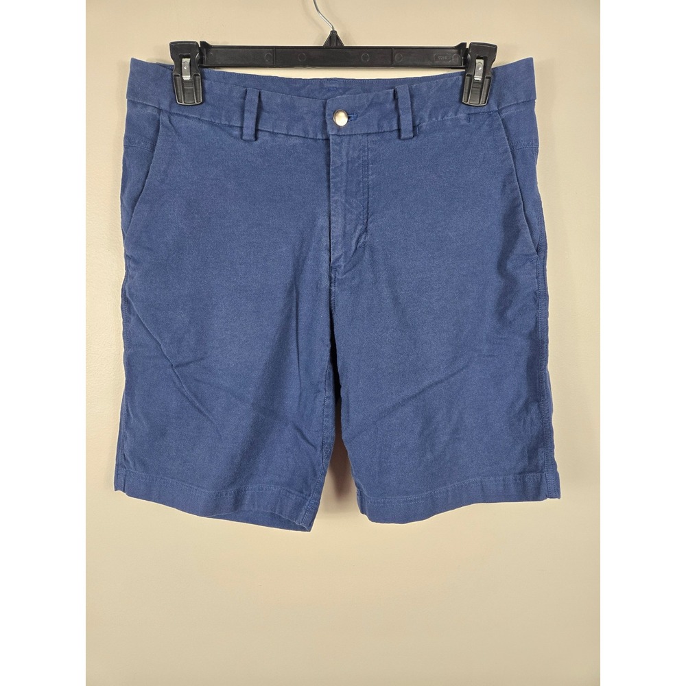 Lululemon Commission Shorts Mens 34 Blue Cotton Blend Stretch Chino Slim Fit